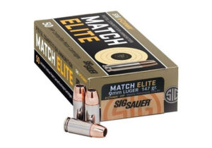 Sig Sauer E9MMA3-COMP-50 9mm 147 Grain Match Elite Competition JHP Ammo